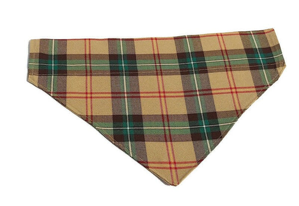 Saskatchewan Tartan Dog Bandana pour les promenades estivales de chiens, Saskatchewan Tartan Dog Kerchief un cadeau des Prairies, Plaid Pet Kerchief