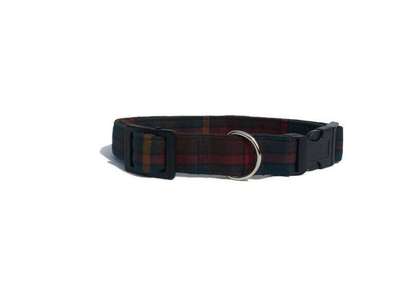 Dog Bandana in Teal Green Plaid, Ontario Tartan Kerchief, Ontario Tartan Dog Bandana, Green Plaid Pet Bandana, Made in Canada Bandana