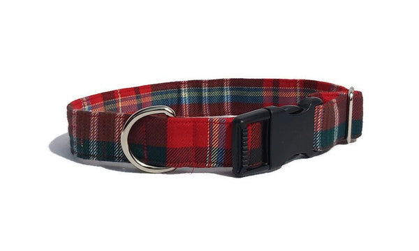 New Brunswick Tartan Dog Leash, Christmas Red and Green Plaid Dog Leash for Dog Walker Gift