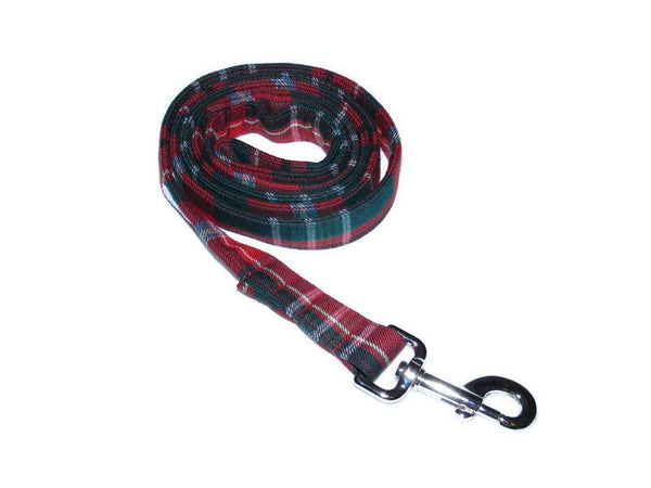 New Brunswick Tartan Dog Leash, Christmas Red and Green Plaid Dog Leash for Dog Walker Gift