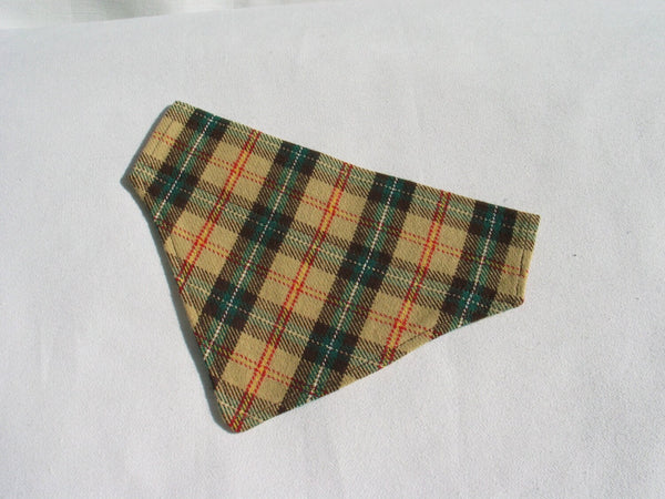 Saskatchewan Tartan Dog Bandana pour les promenades estivales de chiens, Saskatchewan Tartan Dog Kerchief un cadeau des Prairies, Plaid Pet Kerchief