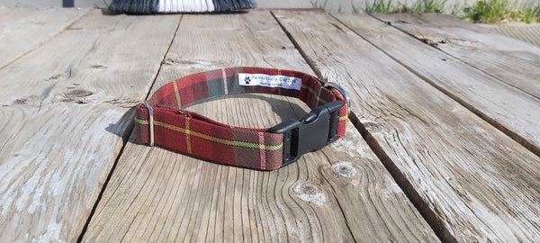 Collar, Prince Edward Island Tartan Dog Collar, PEI Plaid Dog Collar, The Island Pet Collar, Green Gables Style Dog Collar