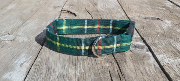 Collar, Newfoundland Tartan Dog Collar, Labrador Dog Green Plaid Dog Collar Gift, Dog Walking Made Easy for Pet Mom