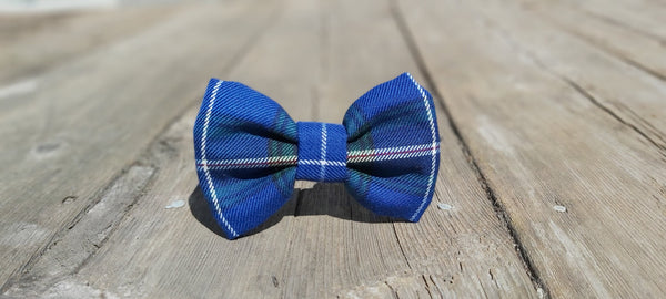 Bow Tie, Nova Scotia Tartan Dog Bow Tie, Blue Plaid Bow Tie for Dogs, Made in Canada Pet Accessory, Pet Birthday Bow Tie, Gift for Dog Lover