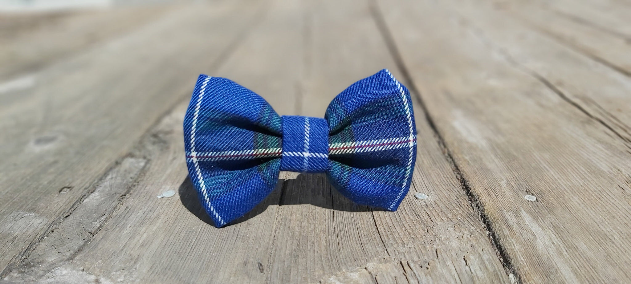 Bow Tie, Nova Scotia Tartan Dog Bow Tie, Blue Plaid Bow Tie for Dogs, Made in Canada Pet Accessory, Pet Birthday Bow Tie, Gift for Dog Lover