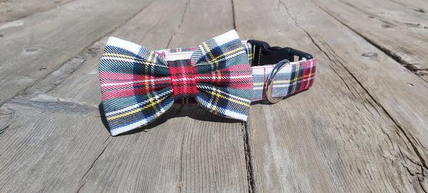 Dress Stewart Tartan Dog Bow Tie, Stewart Wedding Ring Bearer Bow Tie for Dogs, Plaid Pet Bow Ties,  Bow Tie for Birthday Dogs Photos