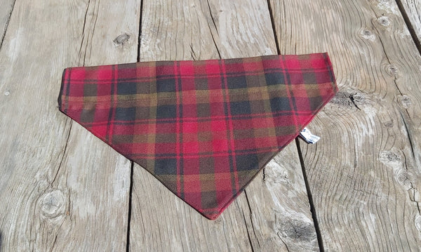 Maple Leaf Tartan Dog Collar Made in Canada Pet Accessory