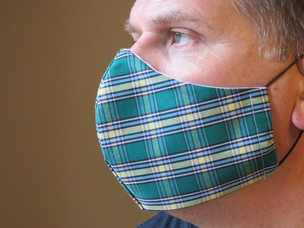 Royal Canadian Air Force Tartan Face Mask- polyviscose front