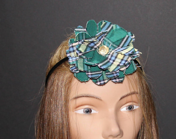 Alberta Tartan Flower on Headband-Taylors Tartans