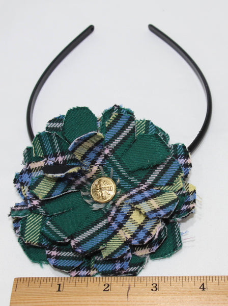 Alberta Tartan Flower on Headband