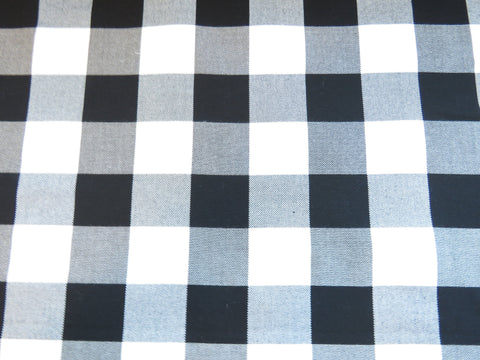 Black and White Buffalo Check Fabric-Taylors Tartans