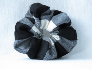 Black and White Buffalo Check Scrunchie-Taylors Tartans