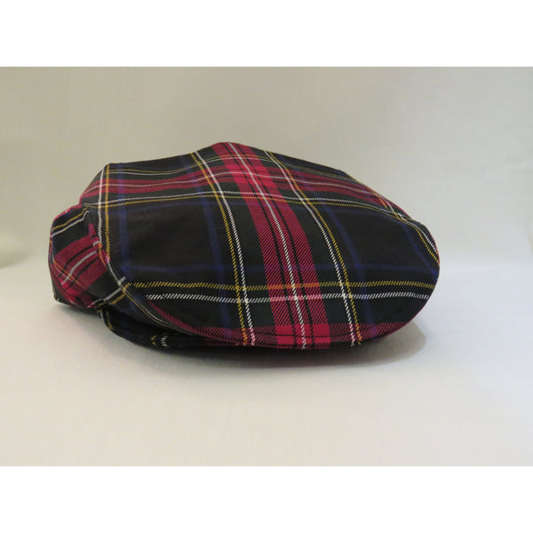 Black Stewart Tartan Flat Cap-Taylors Tartans