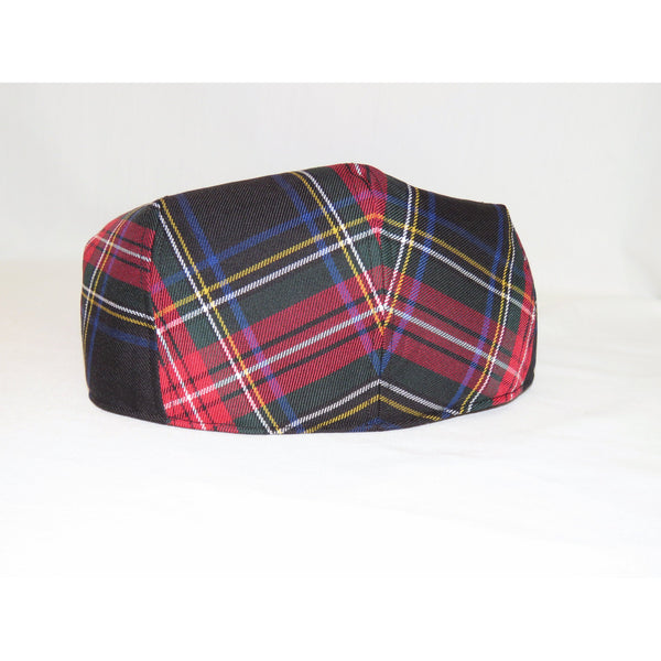 Black Stewart Tartan Flat Cap