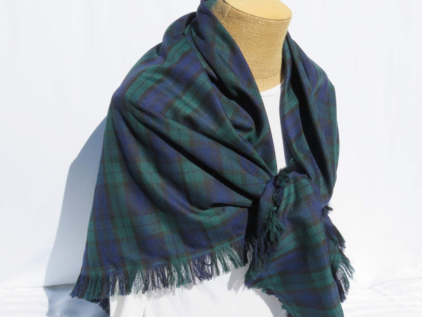Black Watch Tartan Blanket Scarf
