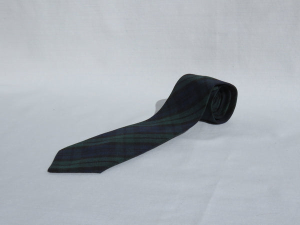 Cravate tartan montre noire