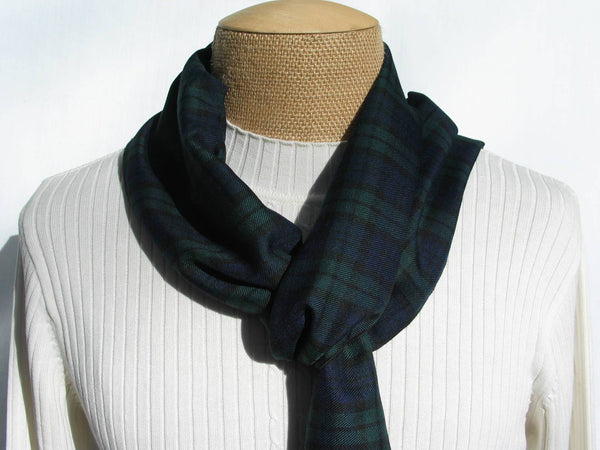 Foulard Tartan Montre Noire