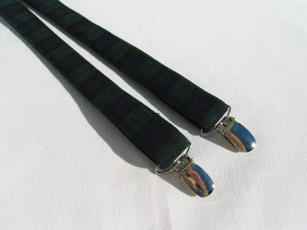 Black Watch Tartan Suspenders and Bow Tie Set