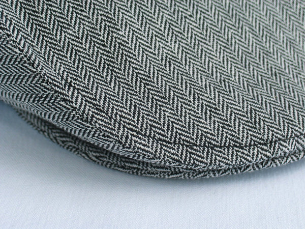 Black and White Herringbone Suspenders and Bow Tie