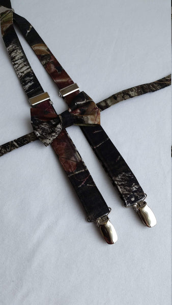 camouflage bow tie and suspenders-Taylors Tartans