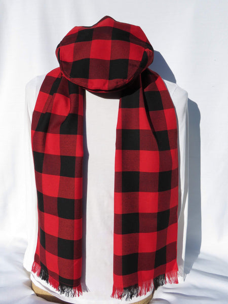 Buffalo Check Flat Cap and Scarf Combo-Taylors Tartans