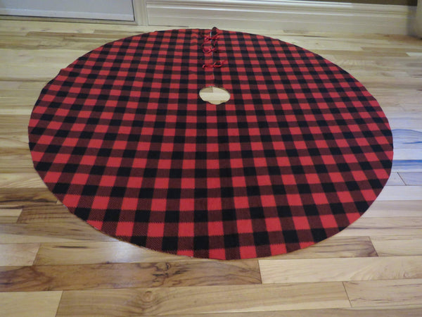 Buffalo Check Fleece Christmas Tree Skirt-Taylors Tartans