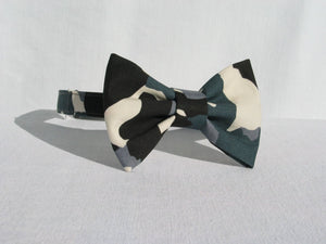 Camo Bow Tie in Gray and White-Taylors Tartans