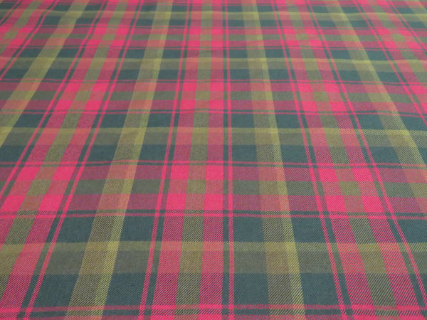 Brown, tan, and red woven fabric in the Canadian Maple Leaf tartan, sold by Taylors Tartans.