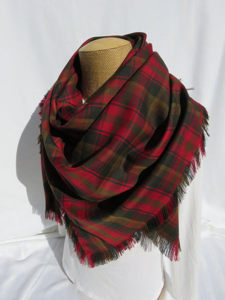 Canadian Tartan Maple Leaf Blanket Scarf