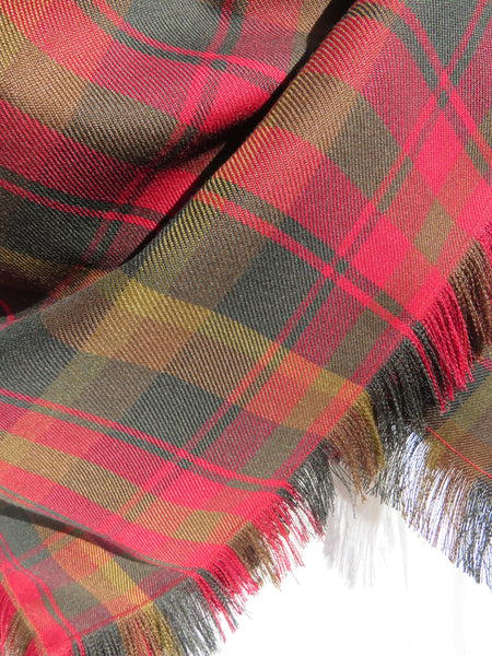 Canadian Tartan Maple Leaf Blanket Scarf