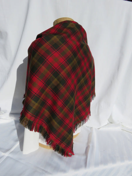 Canadian Tartan Maple Leaf Blanket Scarf