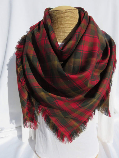 Canadian Tartan Maple Leaf Blanket Scarf-Taylors Tartans