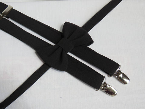 Formal Black Bow Tie and Suspenders-Taylors Tartans