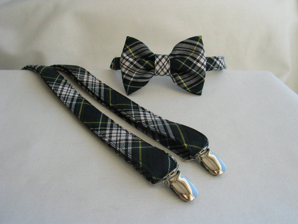 Gordon Tartan Suspenders and Bow Tie Set
