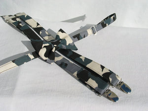 Gray Camo Bow Tie and Suspenders-Taylors Tartans