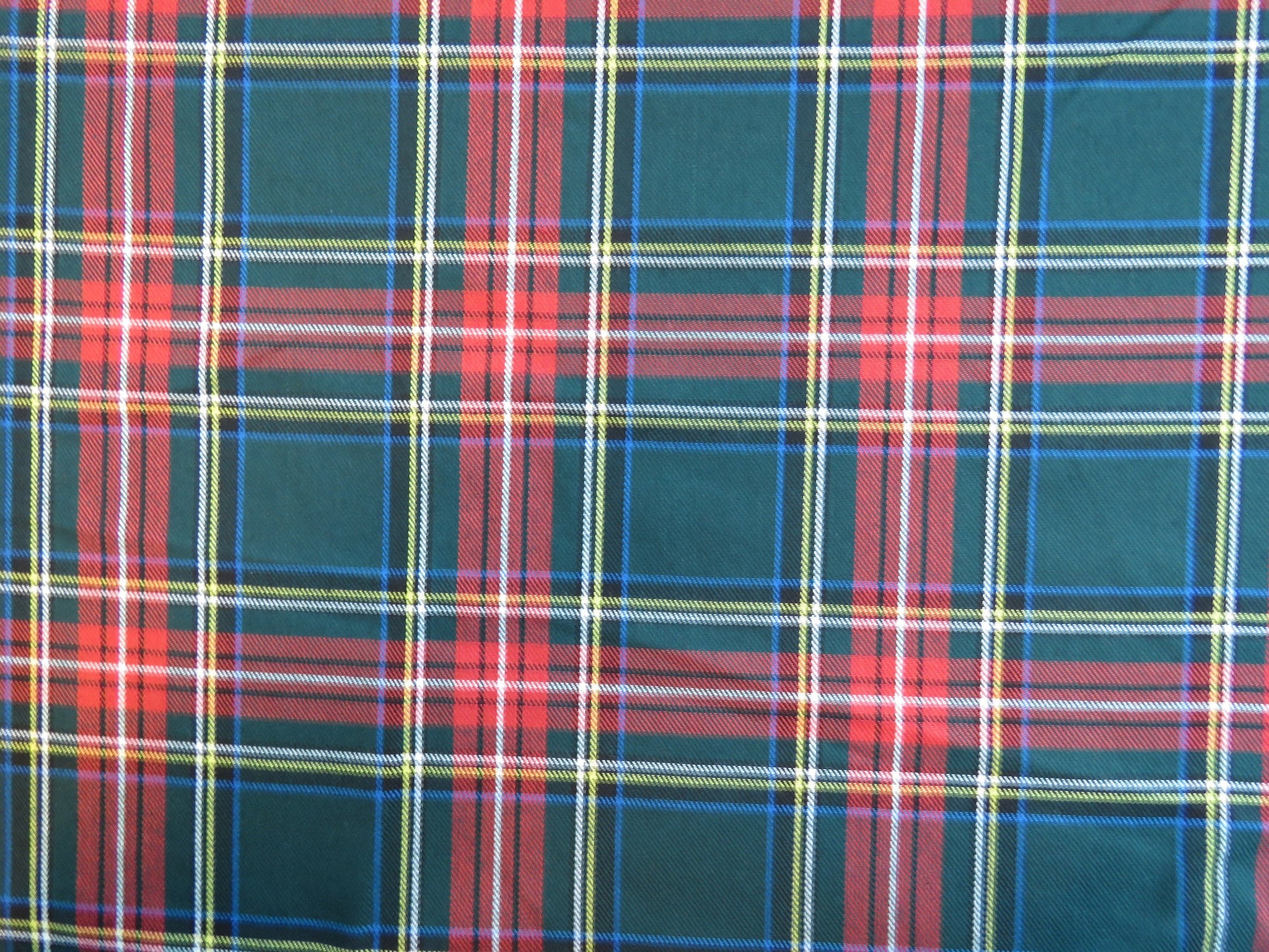 Green Stewart Tartan Fabric-Taylors Tartans