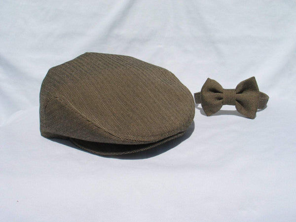 Herringbone Page Boy Hat Suspenders Bow Tie-Taylors Tartans