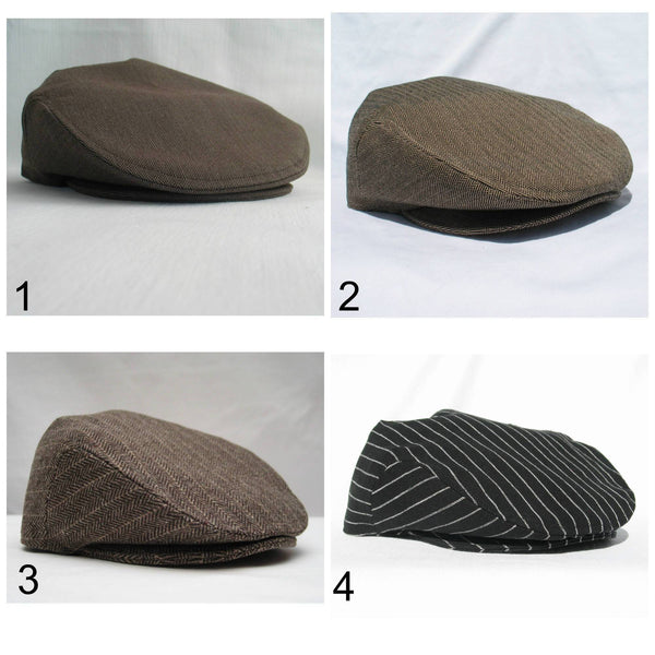 Herringbone Page Boy Hat Suspenders Bow Tie