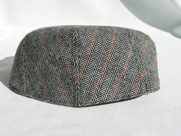 Herringbone Wool Flat Cap