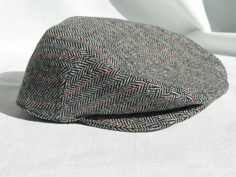 Herringbone Wool Flat Cap-Taylors Tartans