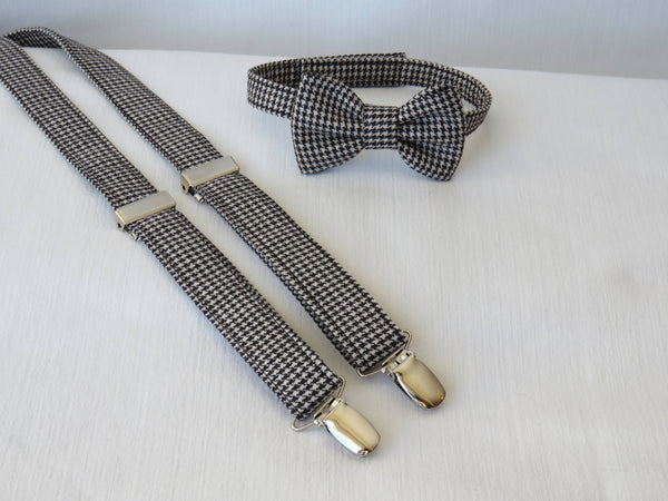 Hounds Tooth Bow Tie and Braces