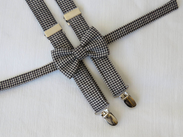 Hounds Tooth Bow Tie and Braces