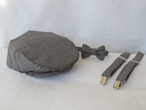 Hounds Tooth Newsboy Hat