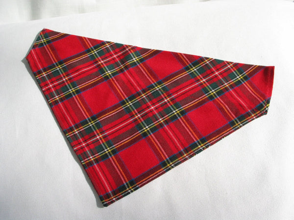 Royal Stewart Tartan Dog Bandana, Christmas Dog Kerchief, Royal Stewart Tartan Dog Bandana, Scottish Tartan Dog Bandana, Christmas Bandana