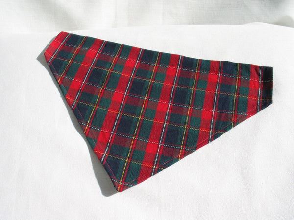 Bandana, Quebec Tartan Dog Bandana, Scottish Tartan Dog Kerchief, Plaid Dog Bandana For Dog Shows, Canadian Tartan Pet Kerchief