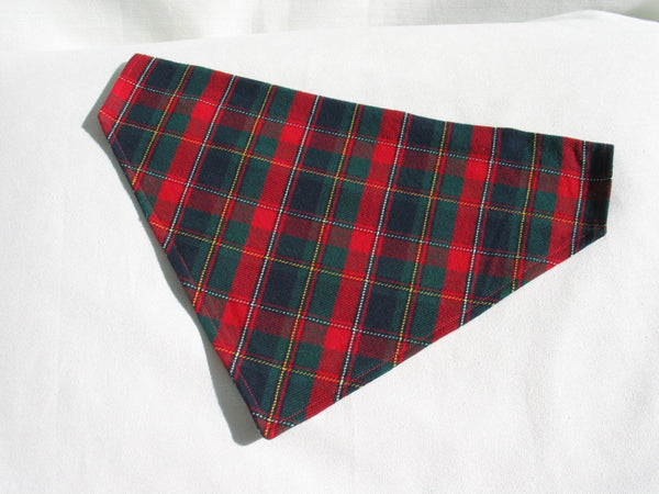 Bandana, Quebec Tartan Dog Bandana, Scottish Tartan Dog Kerchief, Plaid Dog Bandana For Dog Shows, Canadian Tartan Pet Kerchief