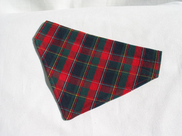 Bandana, Quebec Tartan Dog Bandana, Scottish Tartan Dog Kerchief, Plaid Dog Bandana For Dog Shows, Canadian Tartan Pet Kerchief