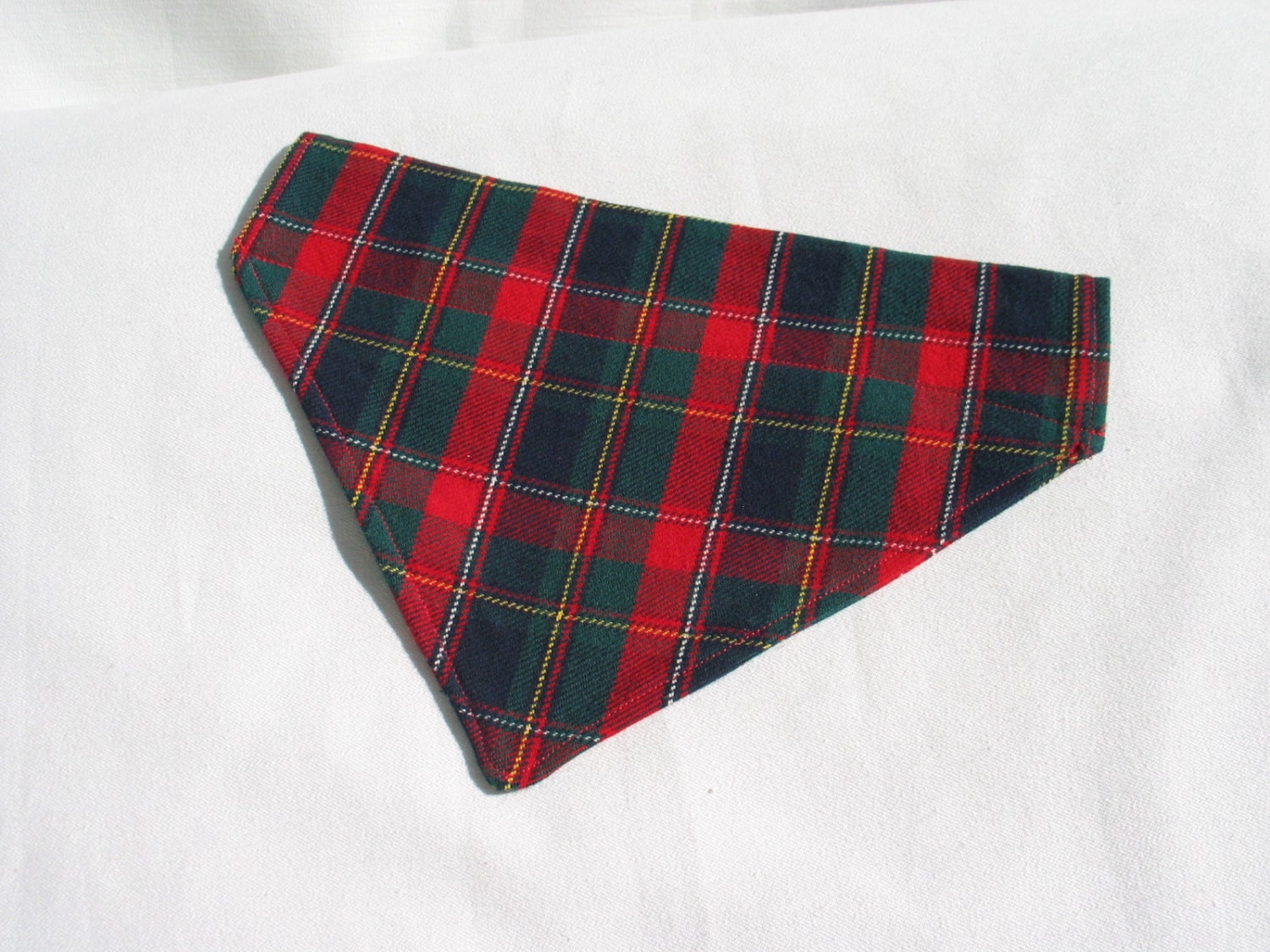 Bandana, Quebec Tartan Dog Bandana, Scottish Tartan Dog Kerchief, Plaid Dog Bandana For Dog Shows, Canadian Tartan Pet Kerchief