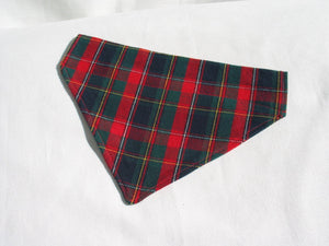 Bandana, Quebec Tartan Dog Bandana, Scottish Tartan Dog Kerchief, Plaid Dog Bandana For Dog Shows, Canadian Tartan Pet Kerchief