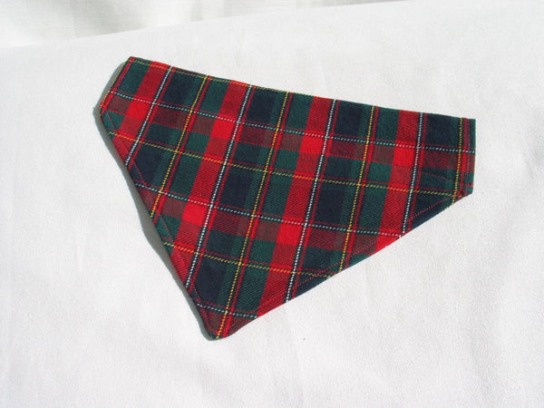Bandana, Quebec Tartan Dog Bandana, Scottish Tartan Dog Kerchief, Plaid Dog Bandana For Dog Shows, Canadian Tartan Pet Kerchief